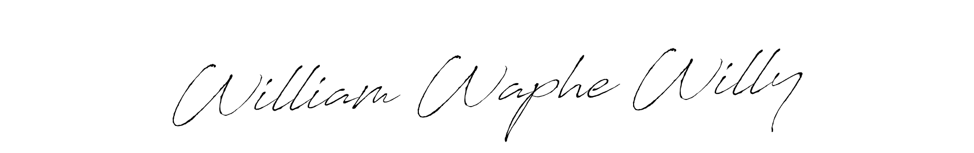 How to make William Waphe Willy name signature. Use Antro_Vectra style for creating short signs online. This is the latest handwritten sign. William Waphe Willy signature style 6 images and pictures png