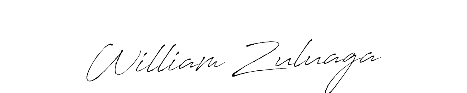 Create a beautiful signature design for name William Zuluaga. With this signature (Antro_Vectra) fonts, you can make a handwritten signature for free. William Zuluaga signature style 6 images and pictures png
