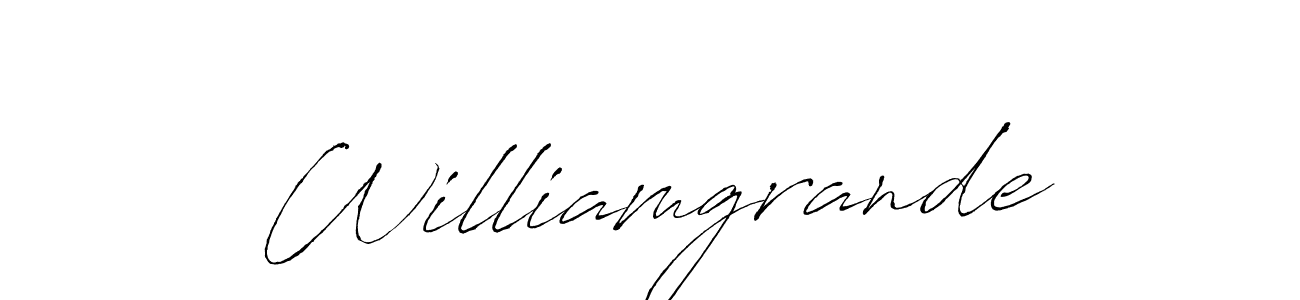 Make a short Williamgrande signature style. Manage your documents anywhere anytime using Antro_Vectra. Create and add eSignatures, submit forms, share and send files easily. Williamgrande signature style 6 images and pictures png