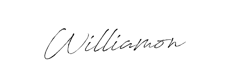 How to make Williamon signature? Antro_Vectra is a professional autograph style. Create handwritten signature for Williamon name. Williamon signature style 6 images and pictures png