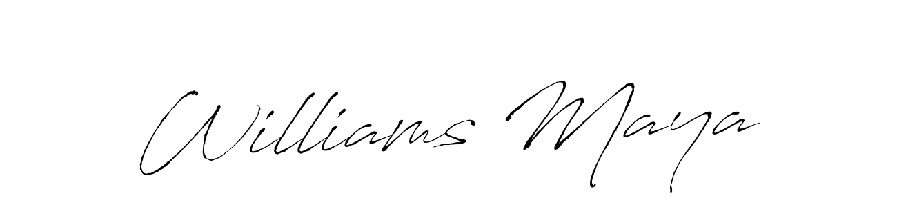 Also we have Williams Maya name is the best signature style. Create professional handwritten signature collection using Antro_Vectra autograph style. Williams Maya signature style 6 images and pictures png