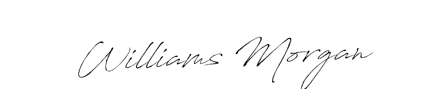 Use a signature maker to create a handwritten signature online. With this signature software, you can design (Antro_Vectra) your own signature for name Williams Morgan. Williams Morgan signature style 6 images and pictures png