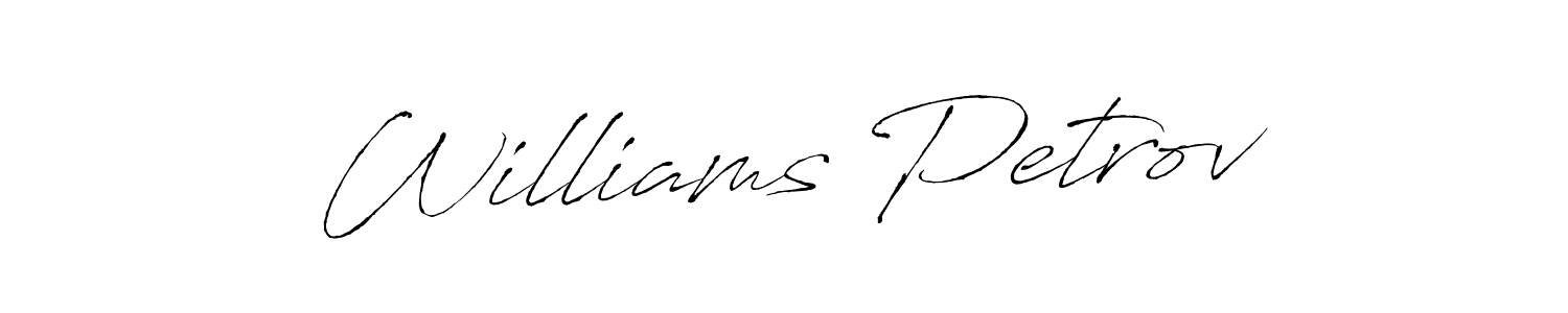 Create a beautiful signature design for name Williams Petrov. With this signature (Antro_Vectra) fonts, you can make a handwritten signature for free. Williams Petrov signature style 6 images and pictures png