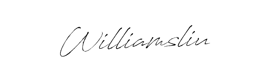 Make a beautiful signature design for name Williamsliu. Use this online signature maker to create a handwritten signature for free. Williamsliu signature style 6 images and pictures png