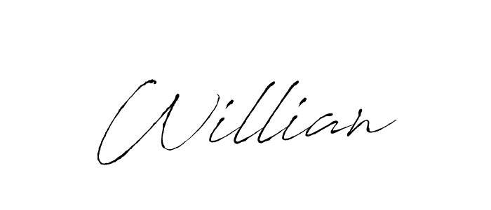 It looks lik you need a new signature style for name Willian. Design unique handwritten (Antro_Vectra) signature with our free signature maker in just a few clicks. Willian signature style 6 images and pictures png