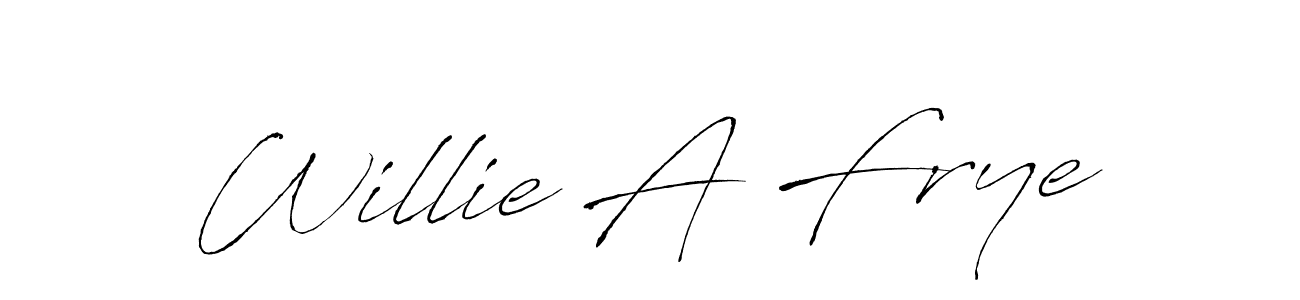 Also we have Willie A Frye name is the best signature style. Create professional handwritten signature collection using Antro_Vectra autograph style. Willie A Frye signature style 6 images and pictures png