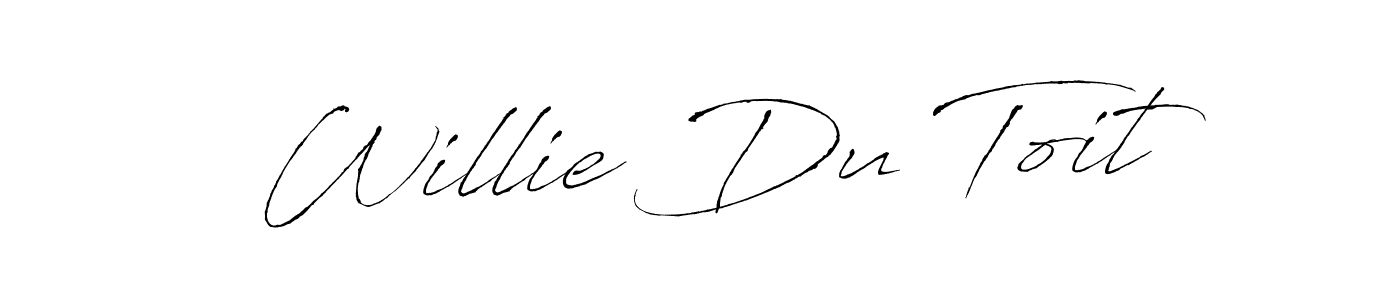Make a beautiful signature design for name Willie Du Toit. With this signature (Antro_Vectra) style, you can create a handwritten signature for free. Willie Du Toit signature style 6 images and pictures png