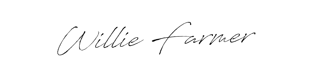 Use a signature maker to create a handwritten signature online. With this signature software, you can design (Antro_Vectra) your own signature for name Willie Farmer. Willie Farmer signature style 6 images and pictures png