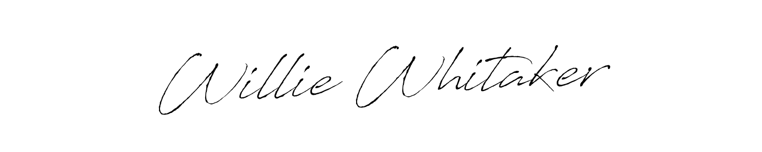 Make a beautiful signature design for name Willie Whitaker. With this signature (Antro_Vectra) style, you can create a handwritten signature for free. Willie Whitaker signature style 6 images and pictures png