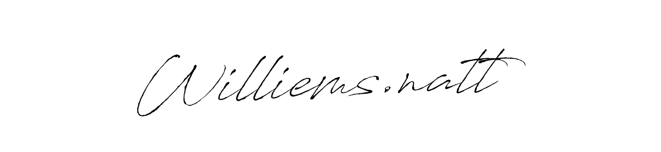 Williems.natt stylish signature style. Best Handwritten Sign (Antro_Vectra) for my name. Handwritten Signature Collection Ideas for my name Williems.natt. Williems.natt signature style 6 images and pictures png