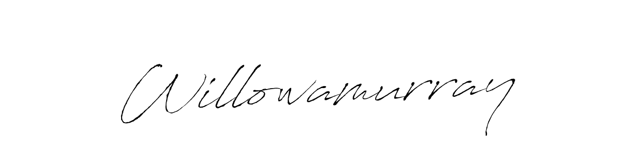 Design your own signature with our free online signature maker. With this signature software, you can create a handwritten (Antro_Vectra) signature for name Willowamurray. Willowamurray signature style 6 images and pictures png