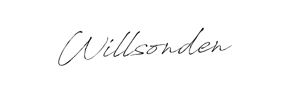 How to make Willsonden name signature. Use Antro_Vectra style for creating short signs online. This is the latest handwritten sign. Willsonden signature style 6 images and pictures png
