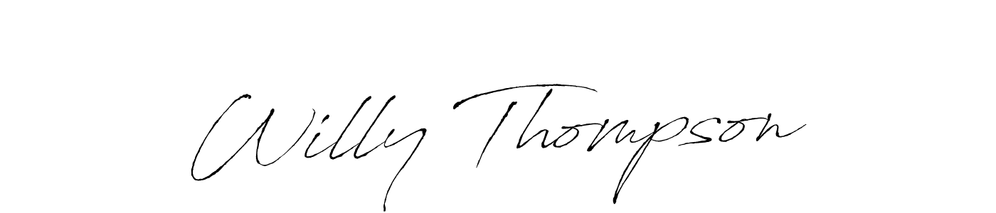 Make a beautiful signature design for name Willy Thompson. With this signature (Antro_Vectra) style, you can create a handwritten signature for free. Willy Thompson signature style 6 images and pictures png