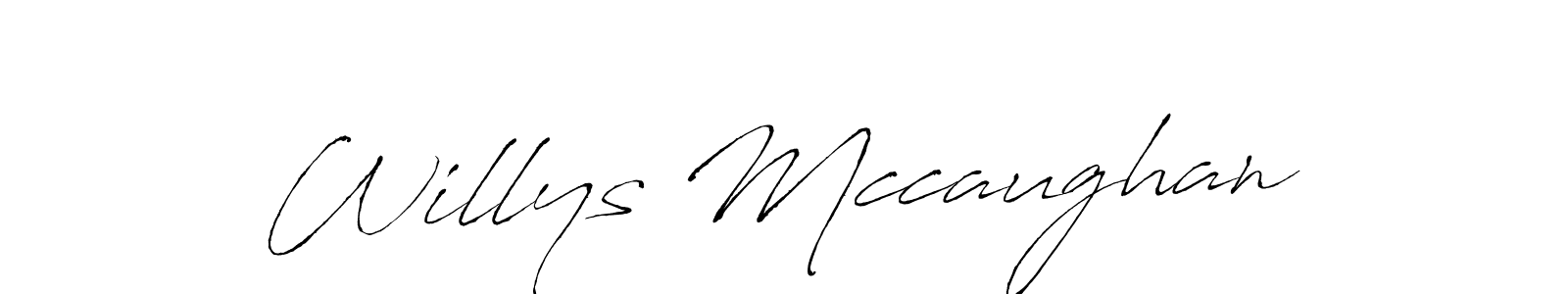 Make a beautiful signature design for name Willys Mccaughan. With this signature (Antro_Vectra) style, you can create a handwritten signature for free. Willys Mccaughan signature style 6 images and pictures png