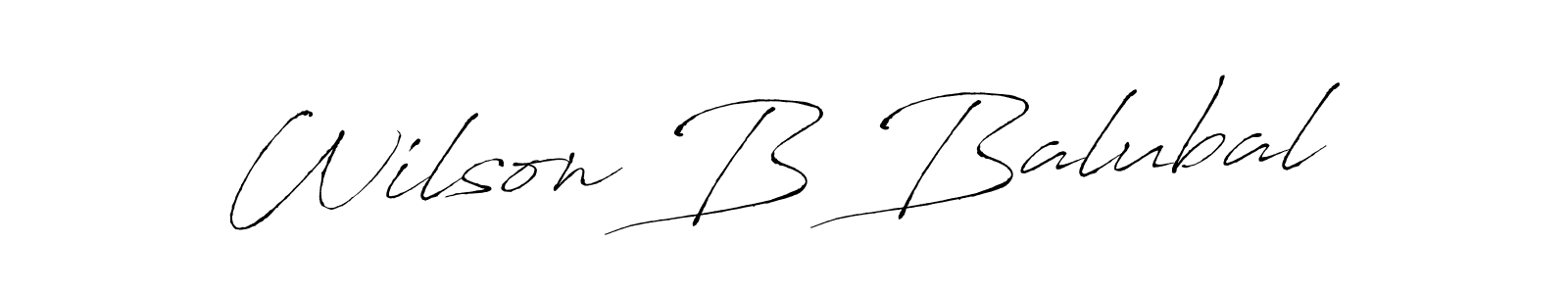 Create a beautiful signature design for name Wilson B Balubal. With this signature (Antro_Vectra) fonts, you can make a handwritten signature for free. Wilson B Balubal signature style 6 images and pictures png