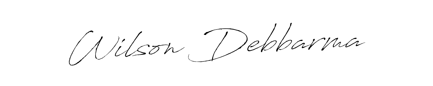 Design your own signature with our free online signature maker. With this signature software, you can create a handwritten (Antro_Vectra) signature for name Wilson Debbarma. Wilson Debbarma signature style 6 images and pictures png