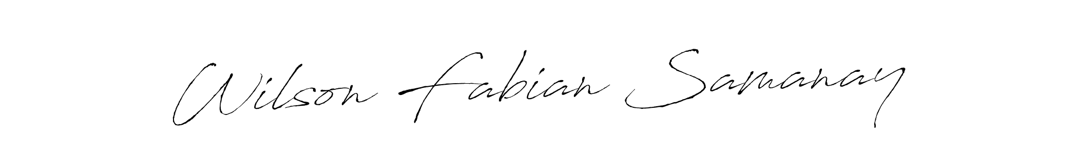 Make a beautiful signature design for name Wilson Fabian Samanay. With this signature (Antro_Vectra) style, you can create a handwritten signature for free. Wilson Fabian Samanay signature style 6 images and pictures png
