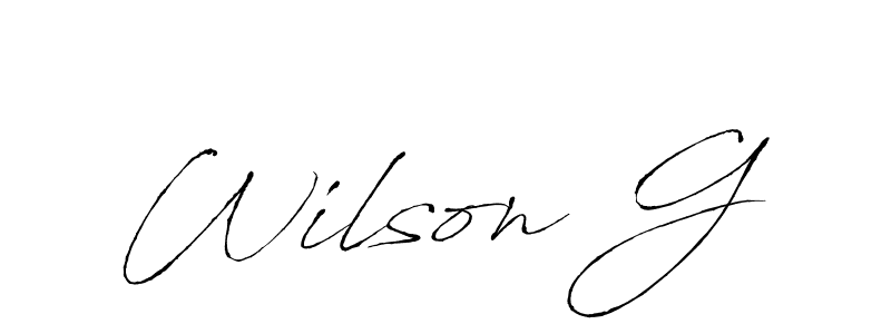 Wilson G stylish signature style. Best Handwritten Sign (Antro_Vectra) for my name. Handwritten Signature Collection Ideas for my name Wilson G. Wilson G signature style 6 images and pictures png