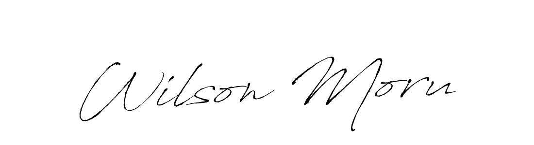 Wilson Moru stylish signature style. Best Handwritten Sign (Antro_Vectra) for my name. Handwritten Signature Collection Ideas for my name Wilson Moru. Wilson Moru signature style 6 images and pictures png