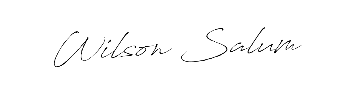 Make a beautiful signature design for name Wilson Salum. With this signature (Antro_Vectra) style, you can create a handwritten signature for free. Wilson Salum signature style 6 images and pictures png