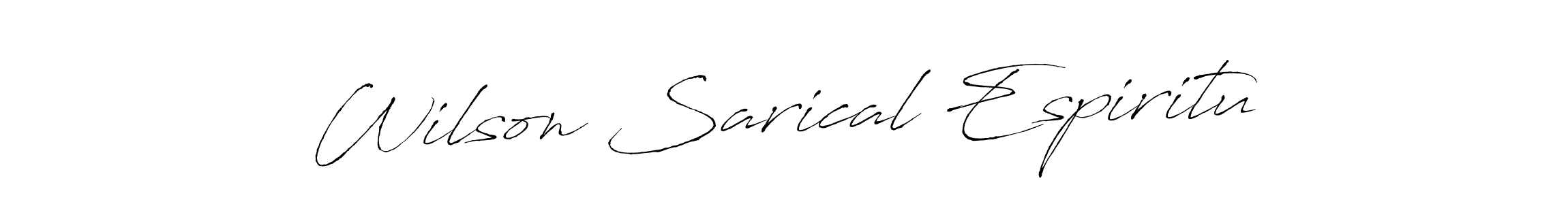 Design your own signature with our free online signature maker. With this signature software, you can create a handwritten (Antro_Vectra) signature for name Wilson Sarical Espiritu. Wilson Sarical Espiritu signature style 6 images and pictures png