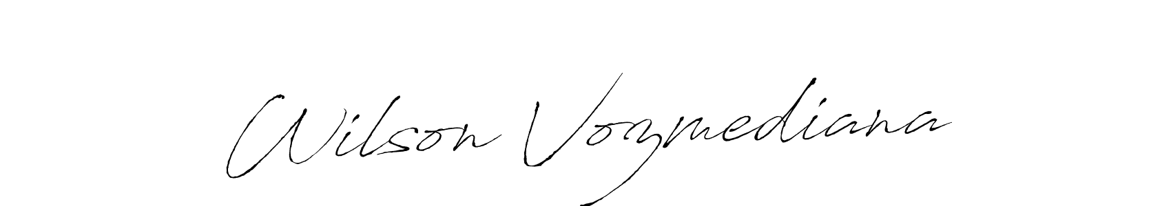 Use a signature maker to create a handwritten signature online. With this signature software, you can design (Antro_Vectra) your own signature for name Wilson Vozmediana. Wilson Vozmediana signature style 6 images and pictures png