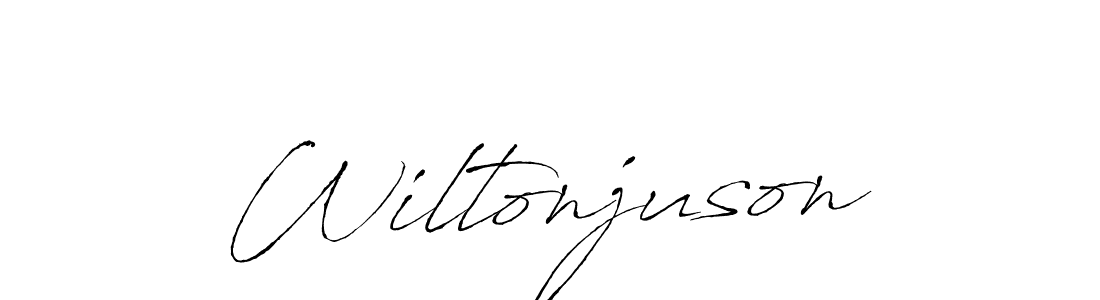 Make a beautiful signature design for name Wiltonjuson. With this signature (Antro_Vectra) style, you can create a handwritten signature for free. Wiltonjuson signature style 6 images and pictures png