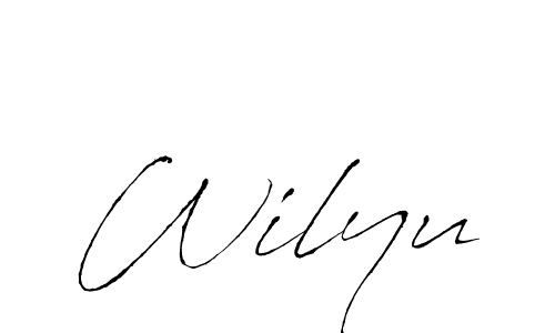 Antro_Vectra is a professional signature style that is perfect for those who want to add a touch of class to their signature. It is also a great choice for those who want to make their signature more unique. Get Wilyu name to fancy signature for free. Wilyu signature style 6 images and pictures png