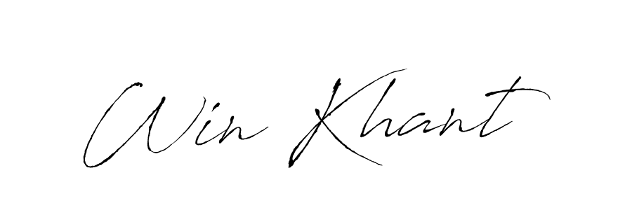 How to make Win Khant name signature. Use Antro_Vectra style for creating short signs online. This is the latest handwritten sign. Win Khant signature style 6 images and pictures png