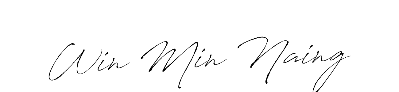 Create a beautiful signature design for name Win Min Naing. With this signature (Antro_Vectra) fonts, you can make a handwritten signature for free. Win Min Naing signature style 6 images and pictures png