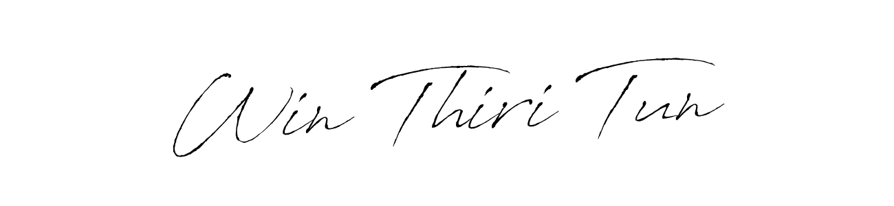 Use a signature maker to create a handwritten signature online. With this signature software, you can design (Antro_Vectra) your own signature for name Win Thiri Tun. Win Thiri Tun signature style 6 images and pictures png