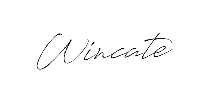 Antro_Vectra is a professional signature style that is perfect for those who want to add a touch of class to their signature. It is also a great choice for those who want to make their signature more unique. Get Wincate name to fancy signature for free. Wincate signature style 6 images and pictures png