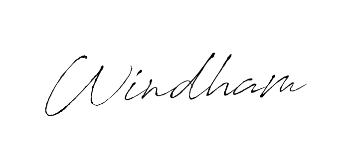 Make a beautiful signature design for name Windham. With this signature (Antro_Vectra) style, you can create a handwritten signature for free. Windham signature style 6 images and pictures png