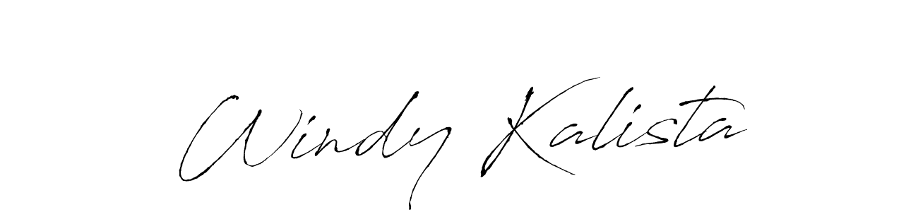 Windy Kalista stylish signature style. Best Handwritten Sign (Antro_Vectra) for my name. Handwritten Signature Collection Ideas for my name Windy Kalista. Windy Kalista signature style 6 images and pictures png