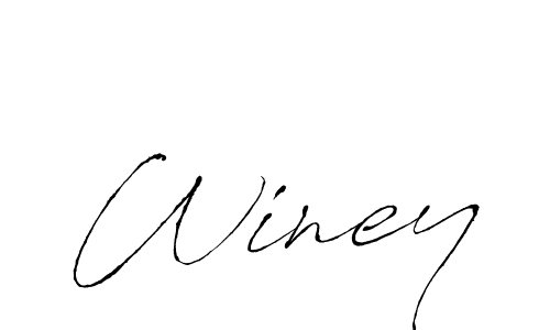 Use a signature maker to create a handwritten signature online. With this signature software, you can design (Antro_Vectra) your own signature for name Winey. Winey signature style 6 images and pictures png