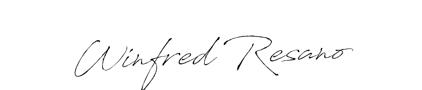 Also we have Winfred Resano name is the best signature style. Create professional handwritten signature collection using Antro_Vectra autograph style. Winfred Resano signature style 6 images and pictures png