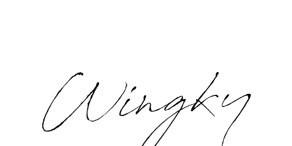 How to Draw Wingky signature style? Antro_Vectra is a latest design signature styles for name Wingky. Wingky signature style 6 images and pictures png