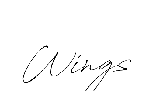 Make a beautiful signature design for name Wings. With this signature (Antro_Vectra) style, you can create a handwritten signature for free. Wings signature style 6 images and pictures png