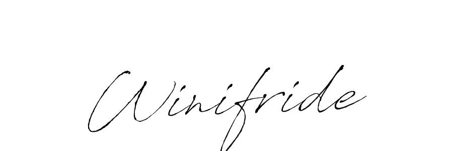 Make a beautiful signature design for name Winifride. With this signature (Antro_Vectra) style, you can create a handwritten signature for free. Winifride signature style 6 images and pictures png