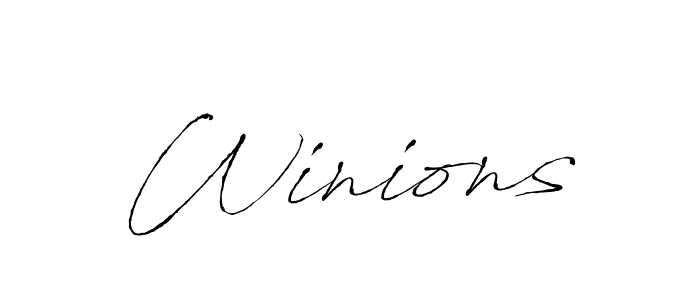 Design your own signature with our free online signature maker. With this signature software, you can create a handwritten (Antro_Vectra) signature for name Winions. Winions signature style 6 images and pictures png