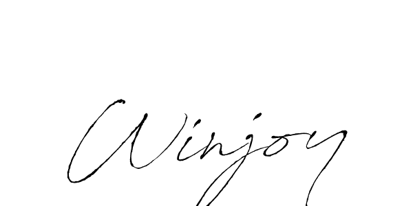 Also we have Winjoy name is the best signature style. Create professional handwritten signature collection using Antro_Vectra autograph style. Winjoy signature style 6 images and pictures png