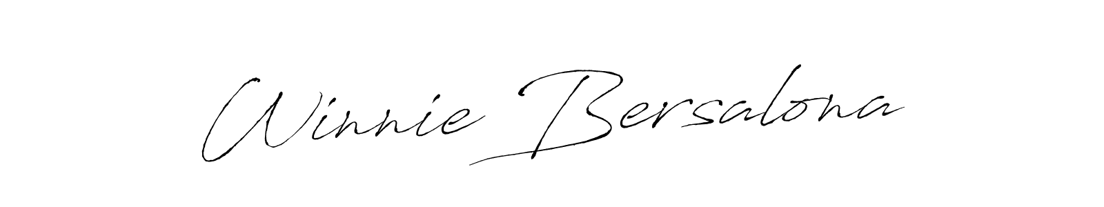 How to make Winnie Bersalona name signature. Use Antro_Vectra style for creating short signs online. This is the latest handwritten sign. Winnie Bersalona signature style 6 images and pictures png