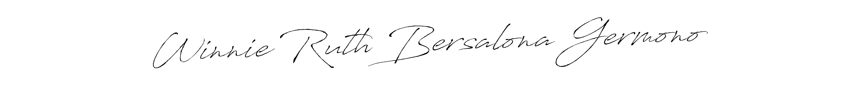 Create a beautiful signature design for name Winnie Ruth Bersalona Germono. With this signature (Antro_Vectra) fonts, you can make a handwritten signature for free. Winnie Ruth Bersalona Germono signature style 6 images and pictures png