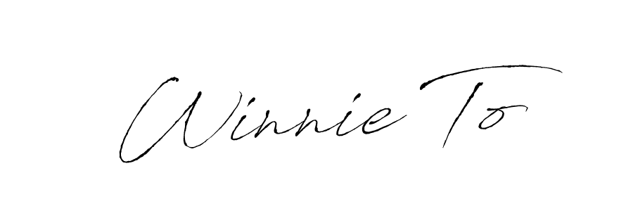 You should practise on your own different ways (Antro_Vectra) to write your name (Winnie To) in signature. don't let someone else do it for you. Winnie To signature style 6 images and pictures png