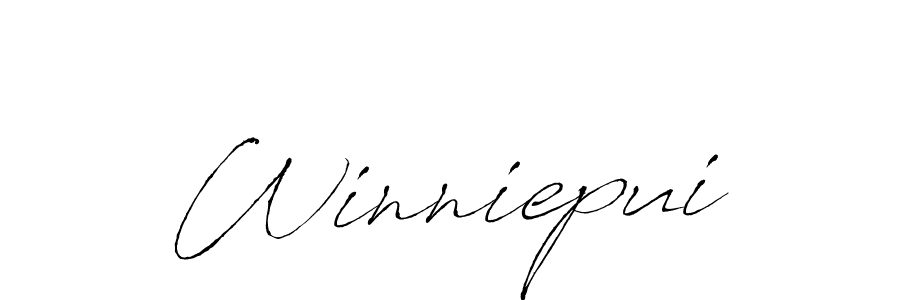 You should practise on your own different ways (Antro_Vectra) to write your name (Winniepui) in signature. don't let someone else do it for you. Winniepui signature style 6 images and pictures png