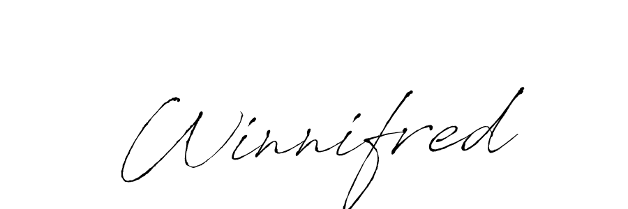 Use a signature maker to create a handwritten signature online. With this signature software, you can design (Antro_Vectra) your own signature for name Winnifred. Winnifred signature style 6 images and pictures png