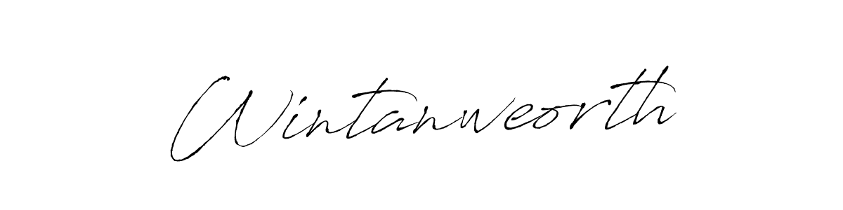 Use a signature maker to create a handwritten signature online. With this signature software, you can design (Antro_Vectra) your own signature for name Wintanweorth. Wintanweorth signature style 6 images and pictures png