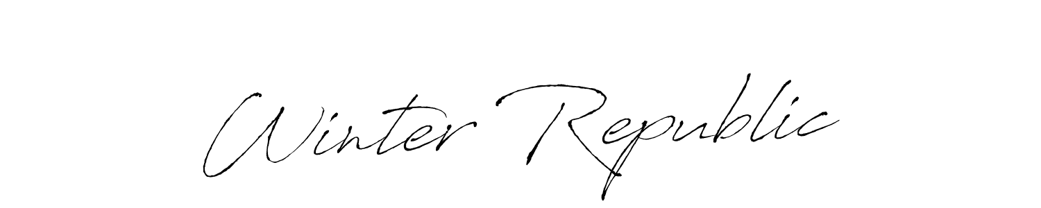 Make a beautiful signature design for name Winter Republic. Use this online signature maker to create a handwritten signature for free. Winter Republic signature style 6 images and pictures png