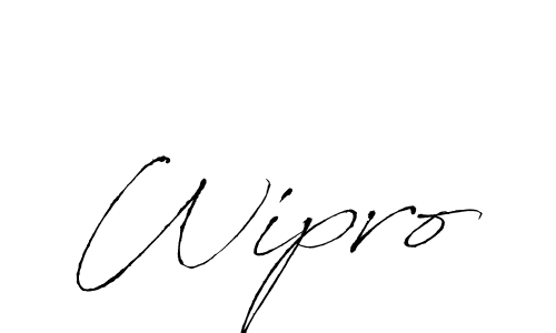 Design your own signature with our free online signature maker. With this signature software, you can create a handwritten (Antro_Vectra) signature for name Wipro. Wipro signature style 6 images and pictures png