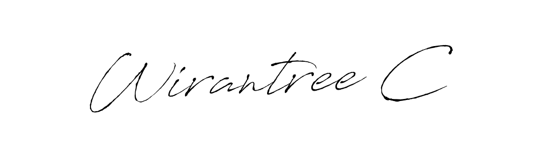 Wirantree C stylish signature style. Best Handwritten Sign (Antro_Vectra) for my name. Handwritten Signature Collection Ideas for my name Wirantree C. Wirantree C signature style 6 images and pictures png